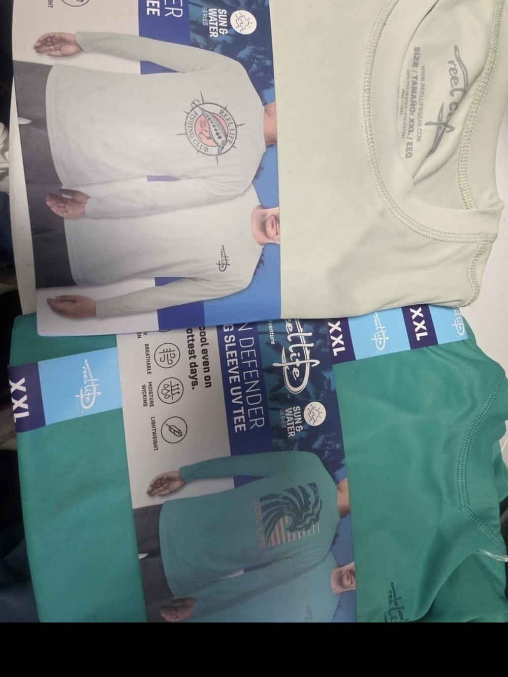 reef craft Men's Long Sleeve Tee - Mint Green